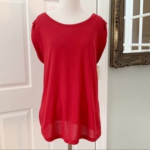 J. Crew Factory Tops - J.Crew Red Short Sleeve Top Size M